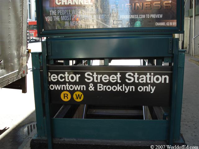 A New York City subway sign.